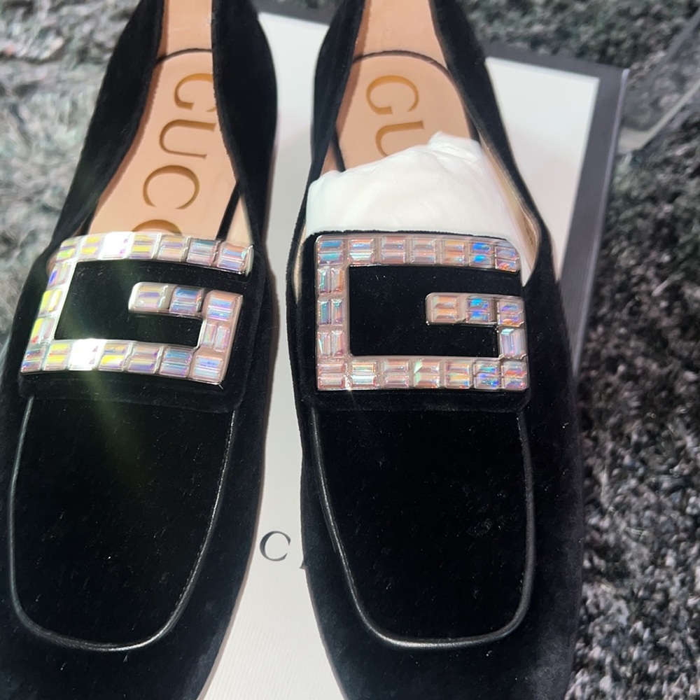 Gucci iridescent crystal black loafer, size 39 - Picture 3 of 9